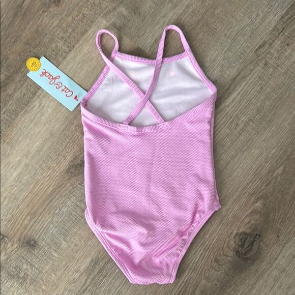 Cat & Jack Purple Kids Swimwear with Floral Accents 18months - Picture 3 of 3